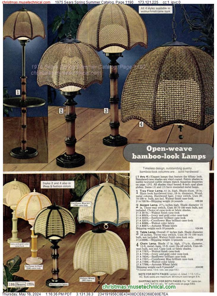 1975 Sears Spring Summer Catalog, Page 1190