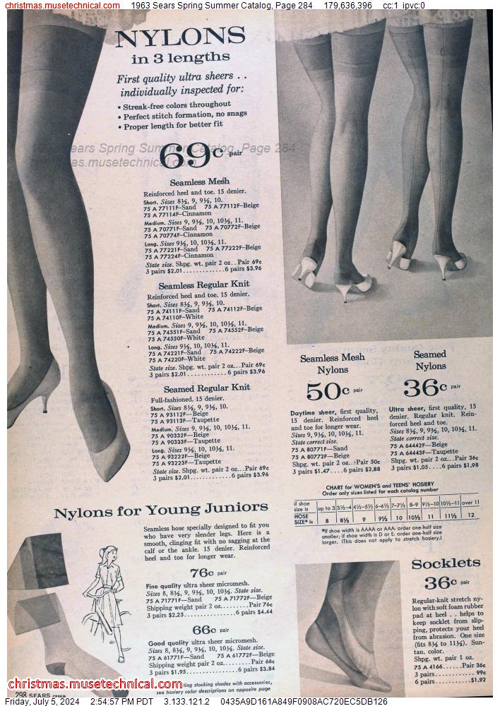 1963 Sears Spring Summer Catalog, Page 284