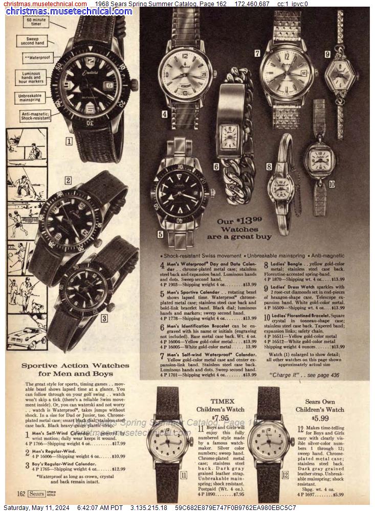 1968 Sears Spring Summer Catalog, Page 162