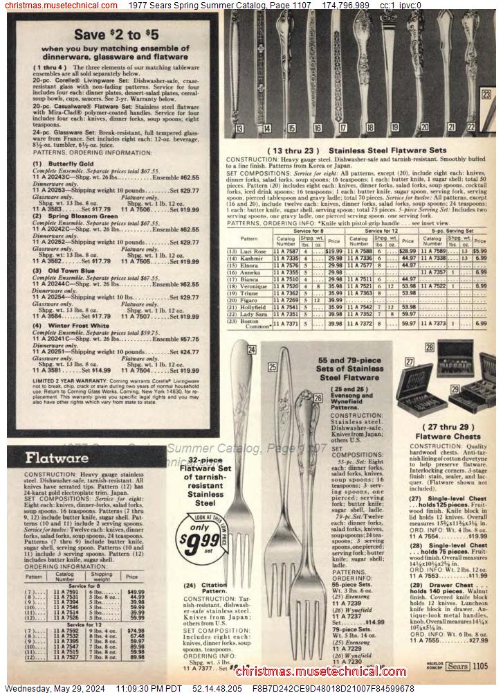 1977 Sears Spring Summer Catalog, Page 1107