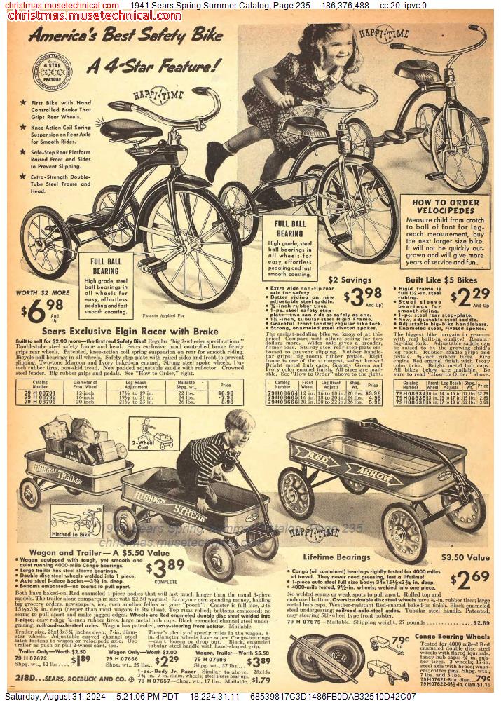 1941 Sears Spring Summer Catalog, Page 235