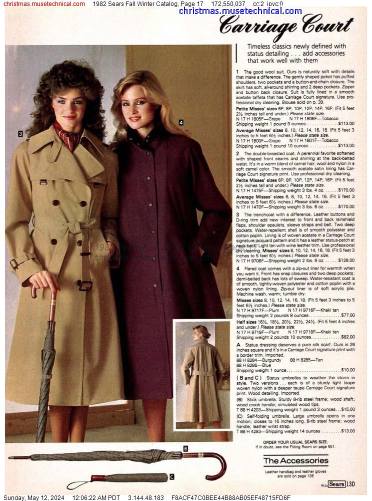 1982 Sears Fall Winter Catalog, Page 17