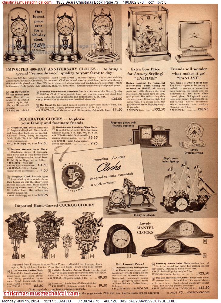 1953 Sears Christmas Book, Page 73