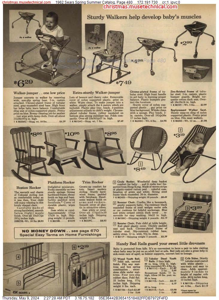 1962 Sears Spring Summer Catalog, Page 480