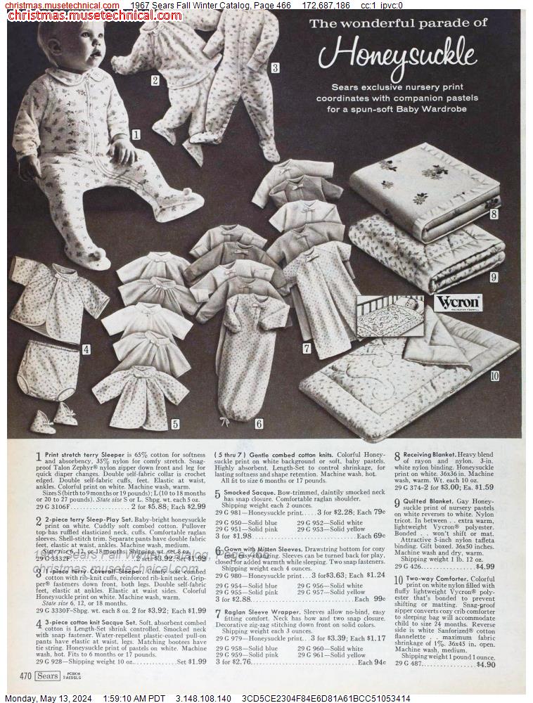 1967 Sears Fall Winter Catalog, Page 466