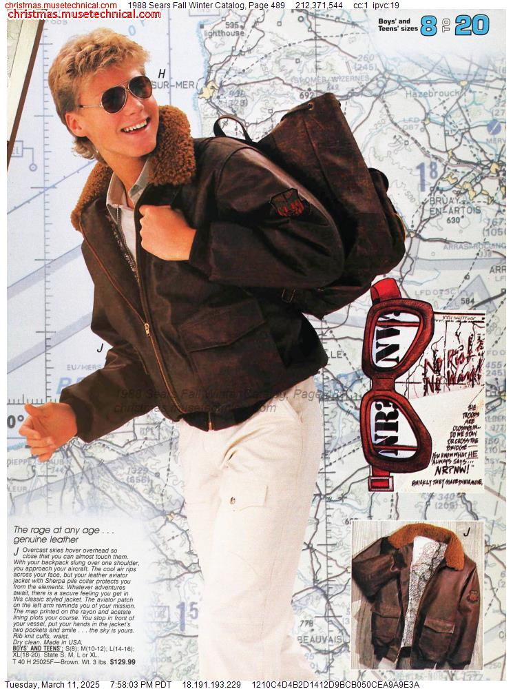 1988 Sears Fall Winter Catalog, Page 489