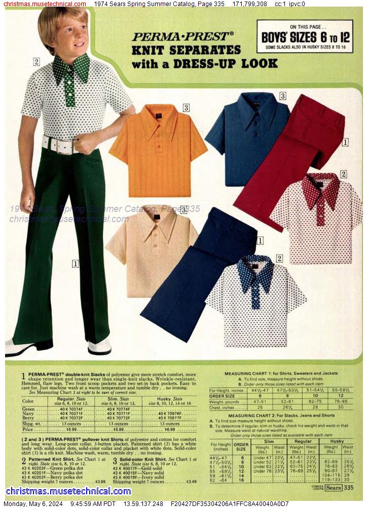 1974 Sears Spring Summer Catalog, Page 335