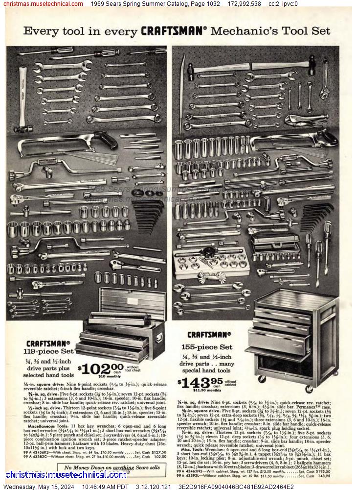 1969 Sears Spring Summer Catalog, Page 1032