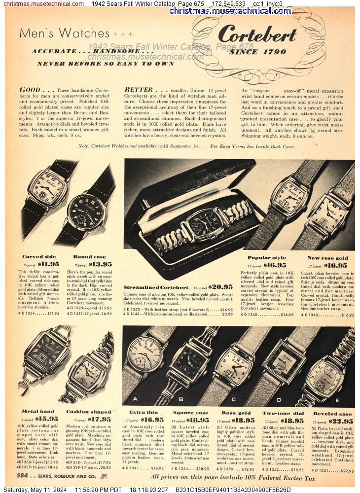 1942 Sears Fall Winter Catalog, Page 675