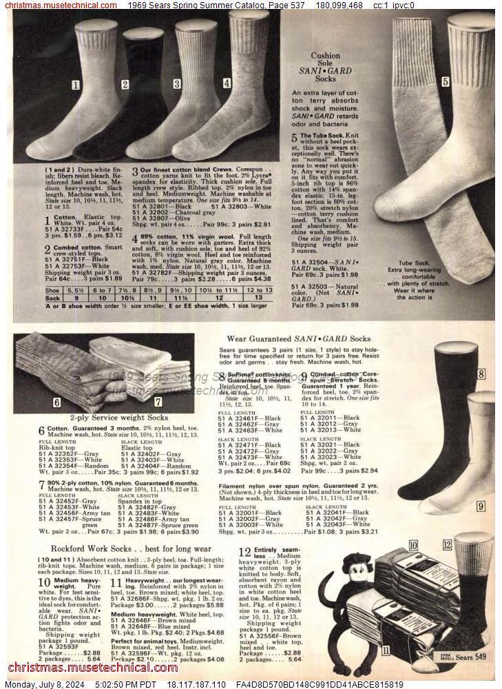 1969 Sears Spring Summer Catalog, Page 537