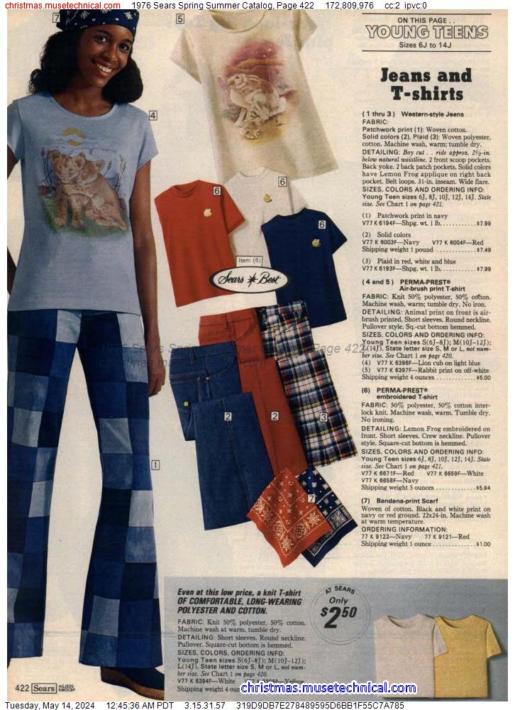 1976 Sears Spring Summer Catalog, Page 422
