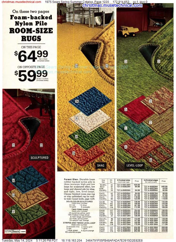1975 Sears Spring Summer Catalog, Page 1220