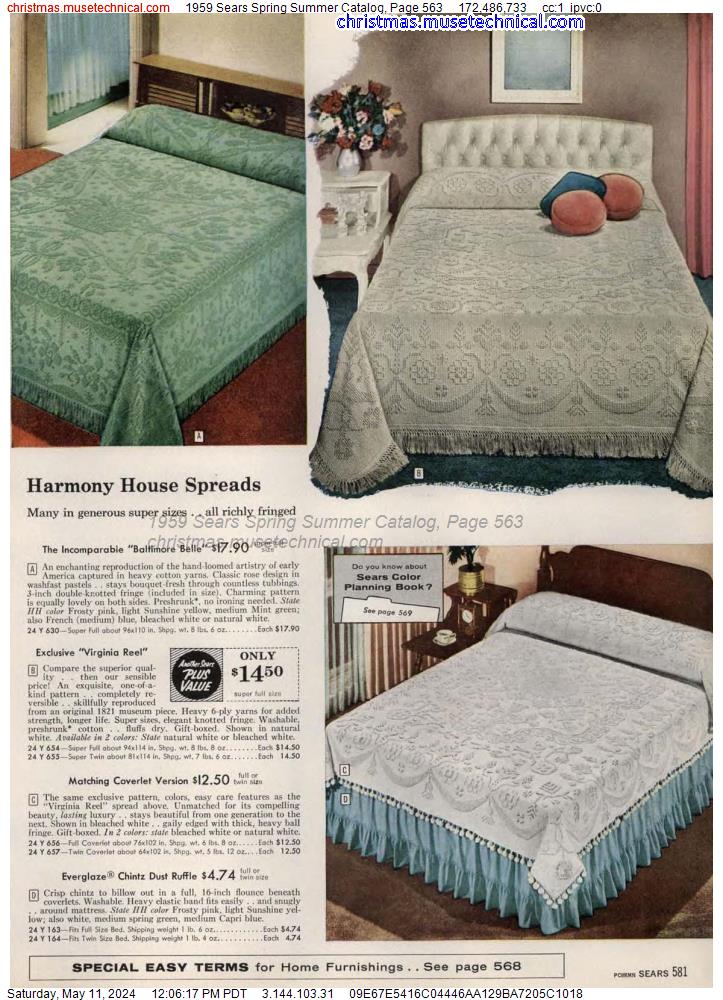 1959 Sears Spring Summer Catalog, Page 563