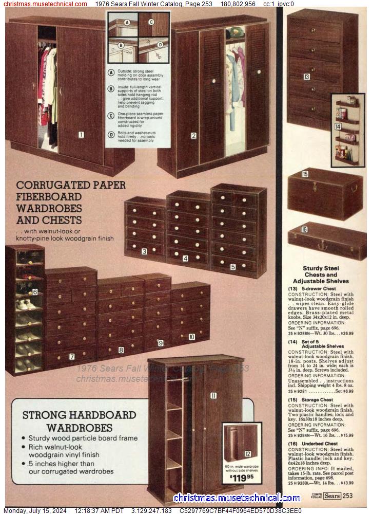 1976 Sears Fall Winter Catalog, Page 253