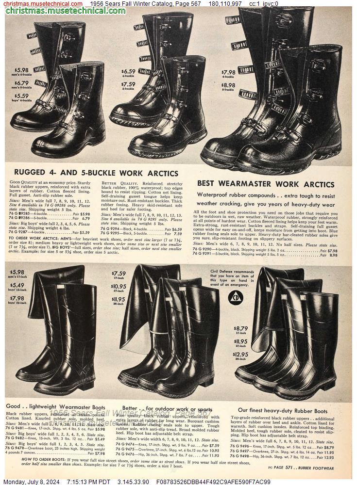 1956 Sears Fall Winter Catalog, Page 567