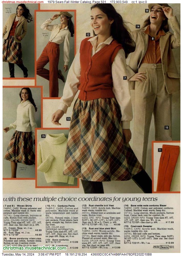 1979 Sears Fall Winter Catalog, Page 501