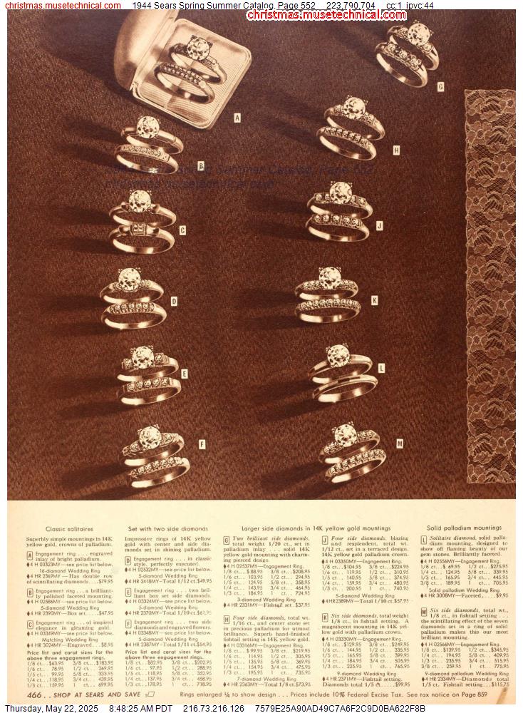 1944 Sears Spring Summer Catalog, Page 552