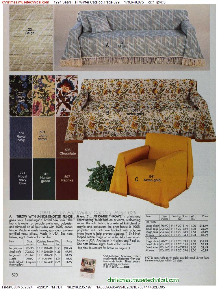 1991 Sears Fall Winter Catalog, Page 629