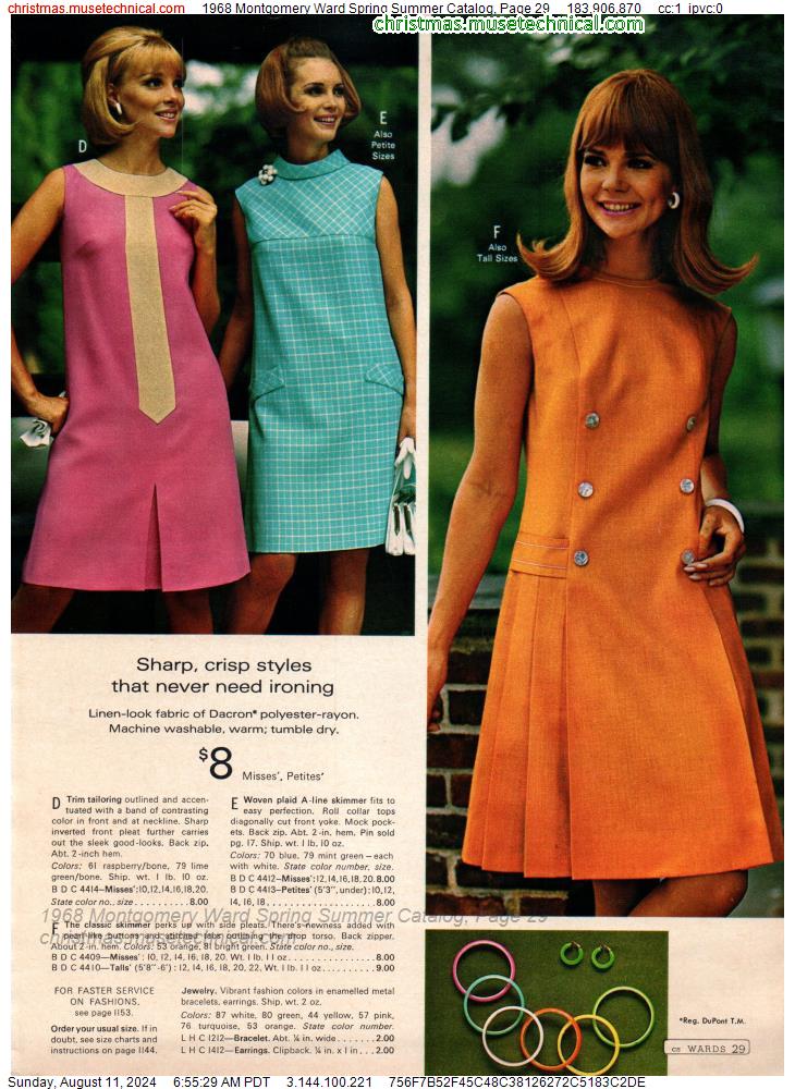 1968 Montgomery Ward Spring Summer Catalog, Page 29 - Catalogs & Wishbooks