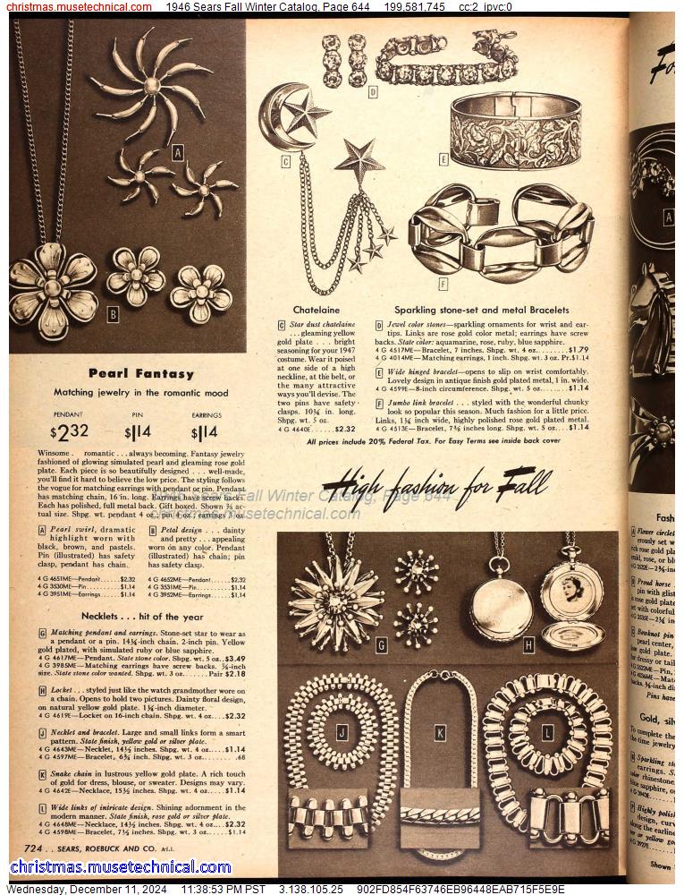 1946 Sears Fall Winter Catalog, Page 644