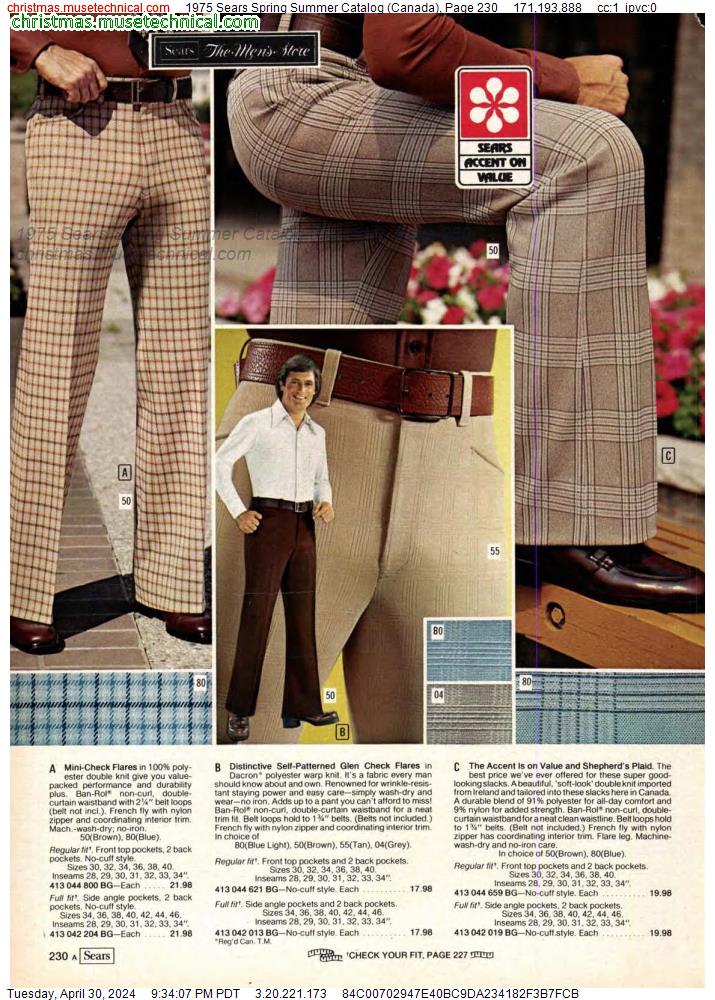 1975 Sears Spring Summer Catalog (Canada), Page 230