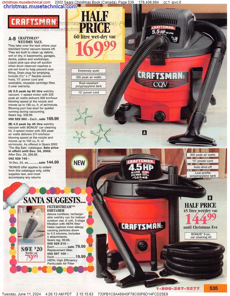 2002 Sears Christmas Book (Canada), Page 539