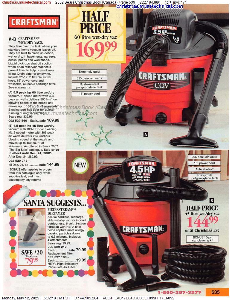 2002 Sears Christmas Book (Canada), Page 539