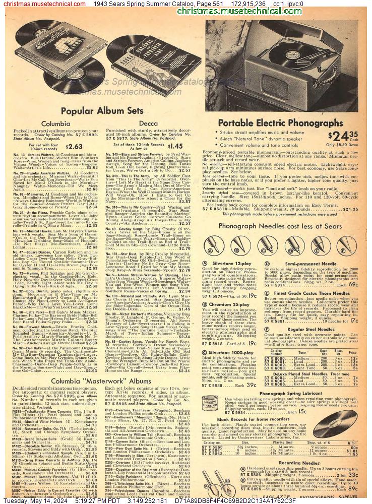 1943 Sears Spring Summer Catalog, Page 561