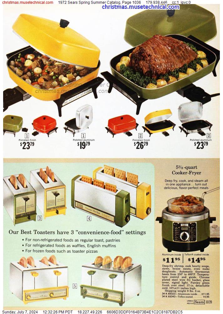 1972 Sears Spring Summer Catalog, Page 1036