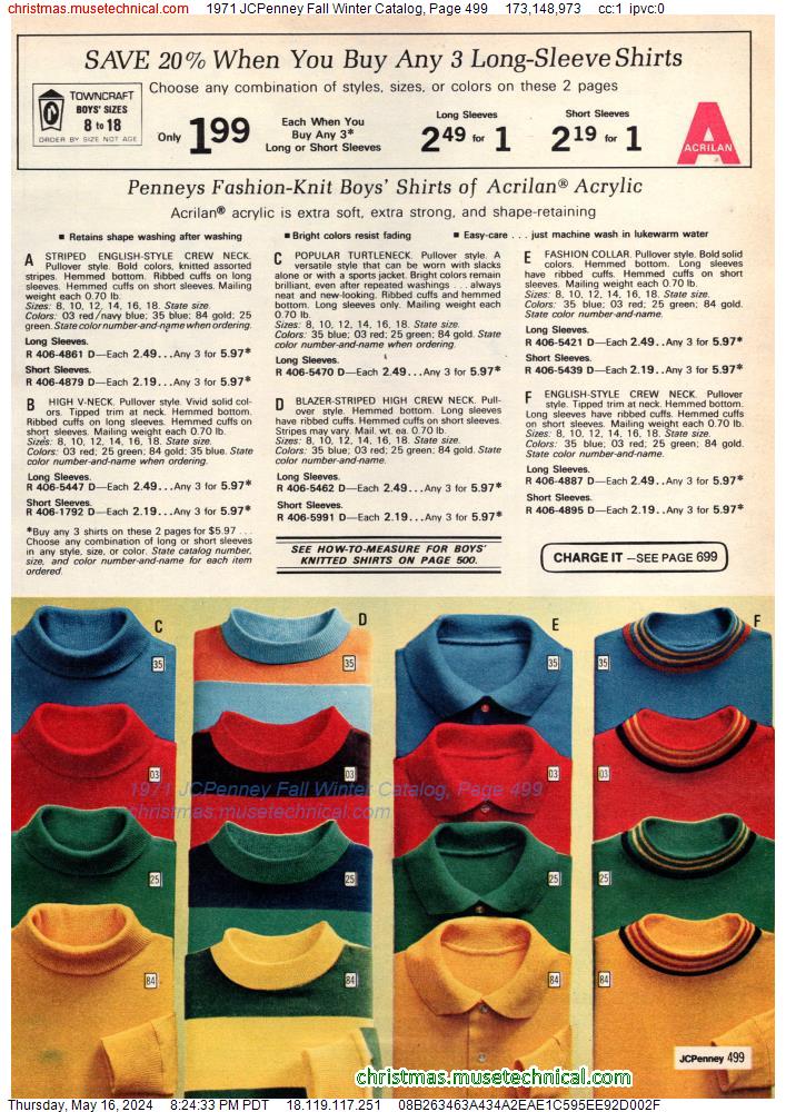 1971 JCPenney Fall Winter Catalog, Page 499