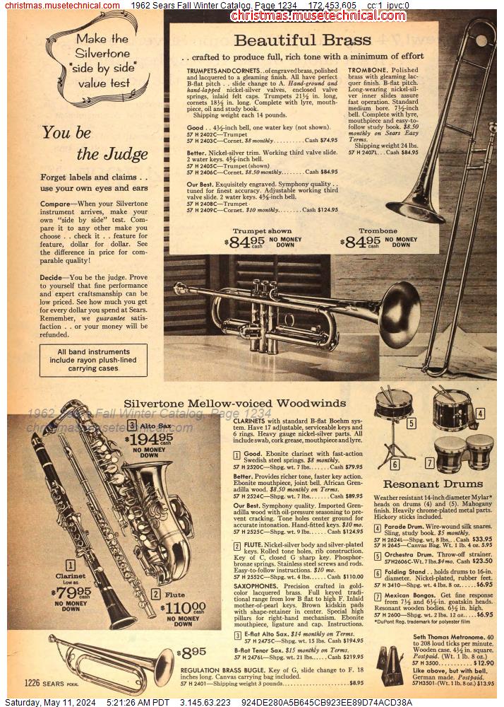 1962 Sears Fall Winter Catalog, Page 1234