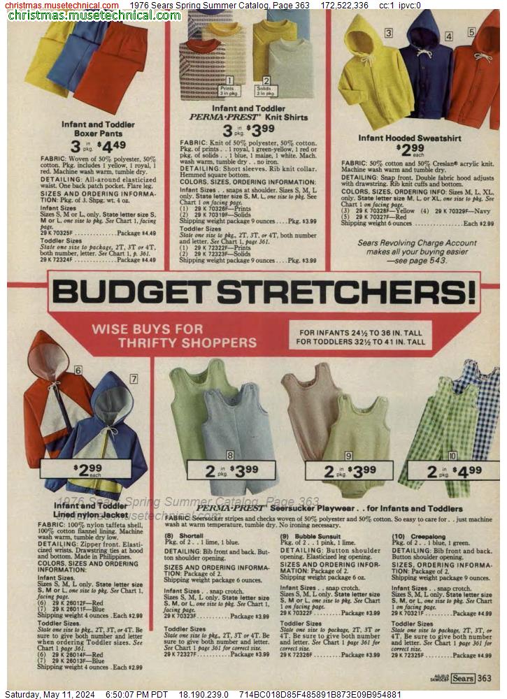 1976 Sears Spring Summer Catalog, Page 363