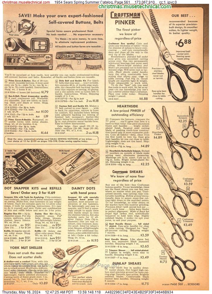 1954 Sears Spring Summer Catalog, Page 561