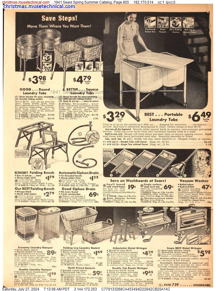 1941 Sears Spring Summer Catalog, Page 855
