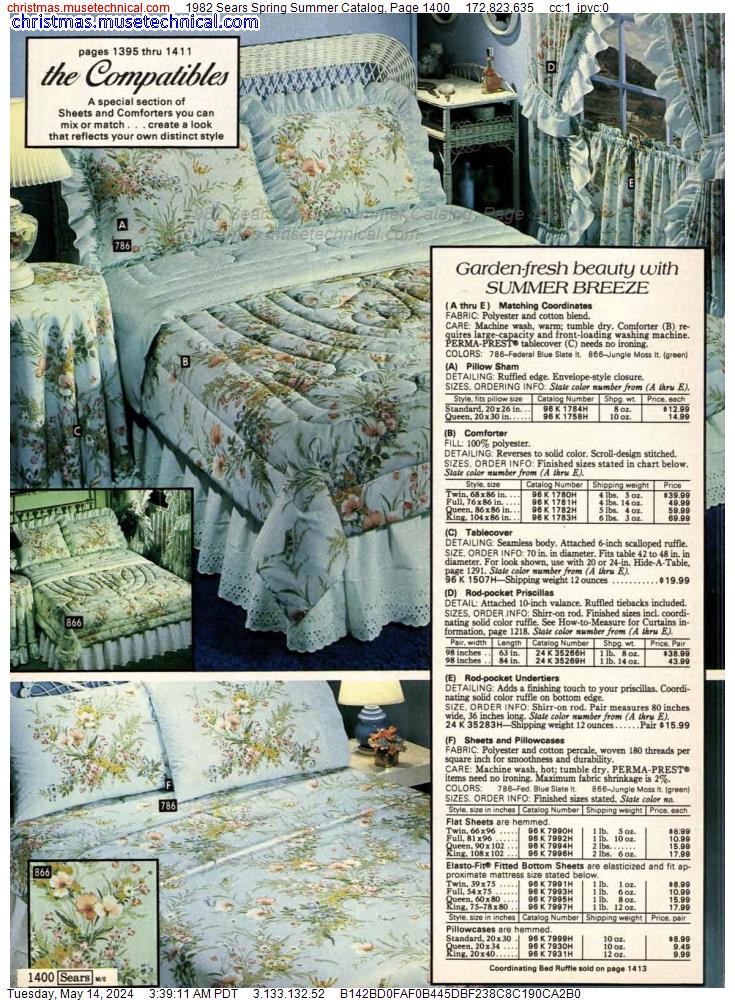 1982 Sears Spring Summer Catalog, Page 1400