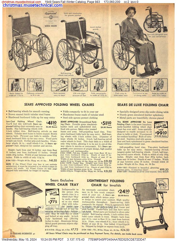 1949 Sears Fall Winter Catalog, Page 983