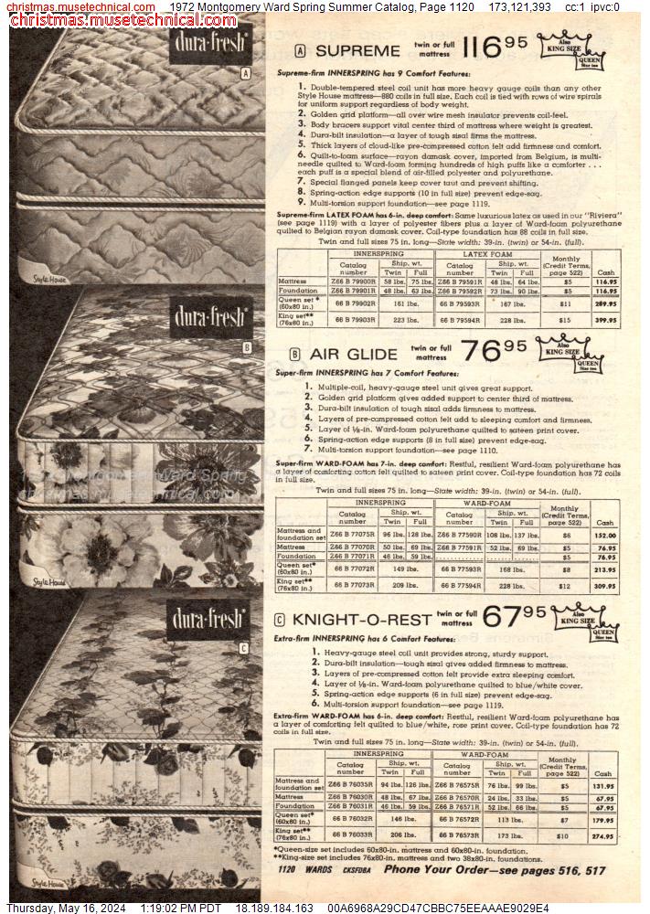 1972 Montgomery Ward Spring Summer Catalog, Page 1120