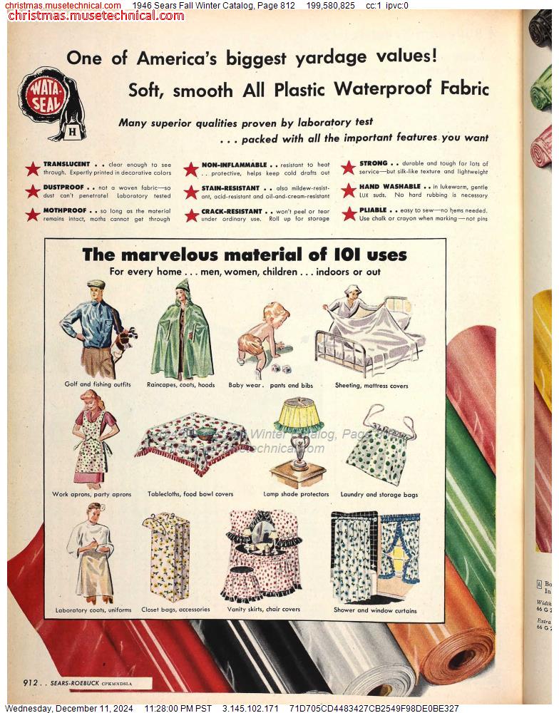 1946 Sears Fall Winter Catalog, Page 812