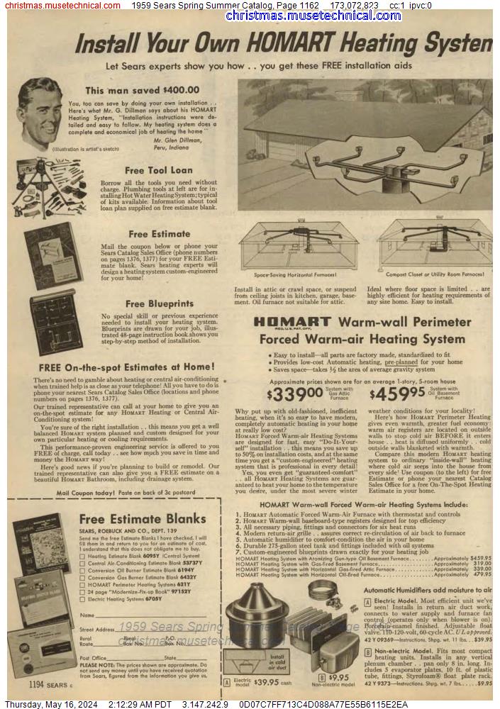 1959 Sears Spring Summer Catalog, Page 1162