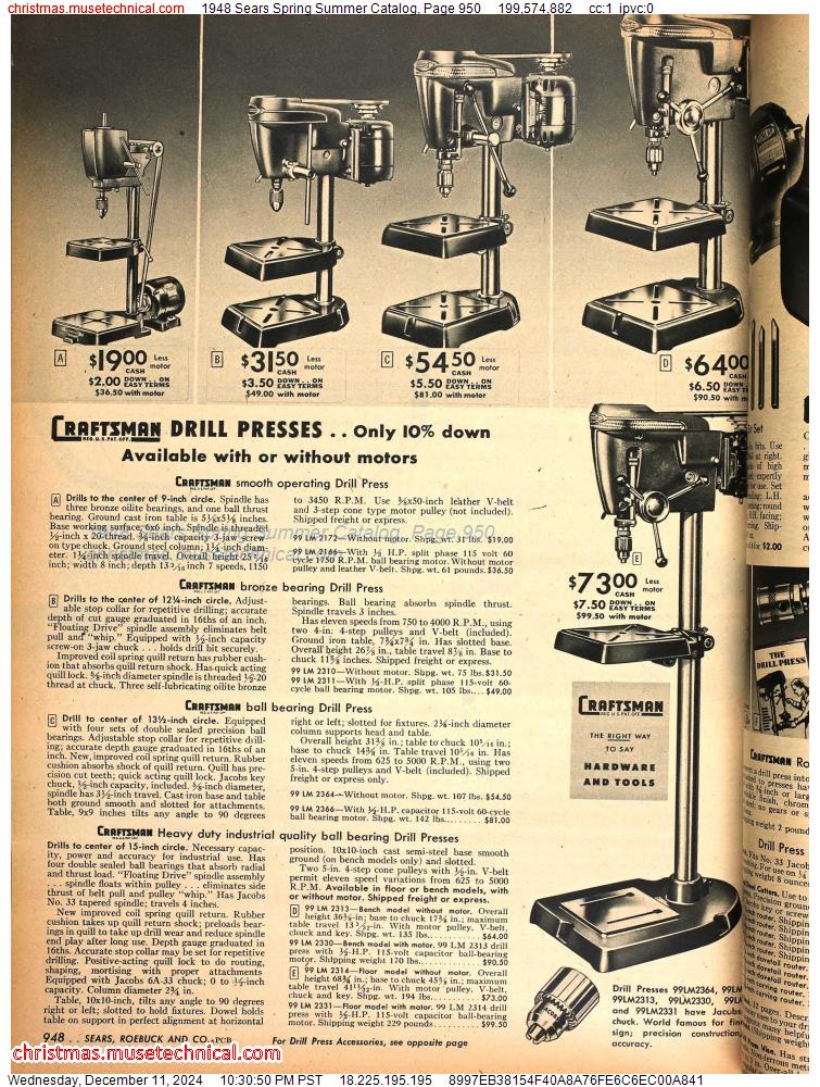 1948 Sears Spring Summer Catalog, Page 950