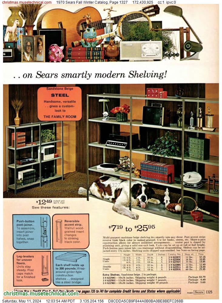 1970 Sears Fall Winter Catalog, Page 1327