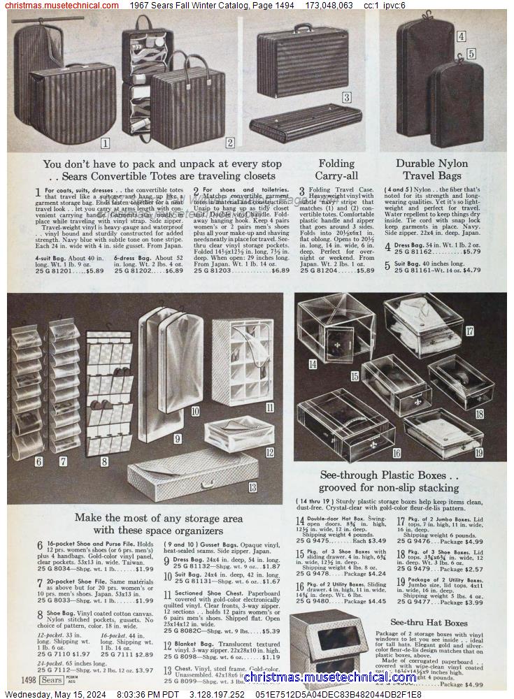 1967 Sears Fall Winter Catalog, Page 1494