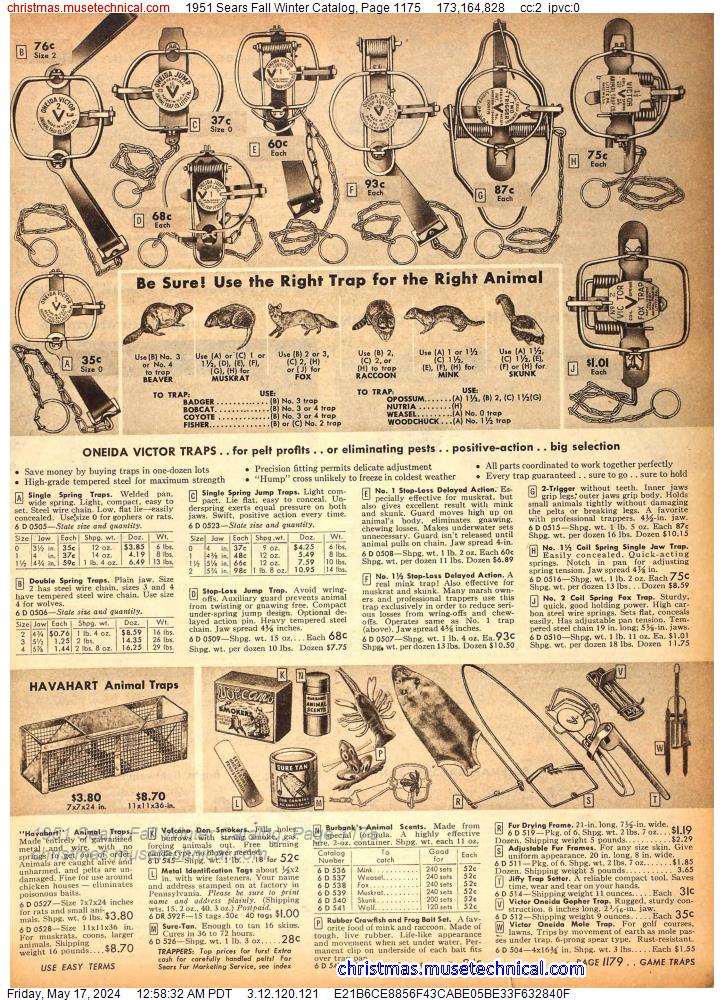 1951 Sears Fall Winter Catalog, Page 1175
