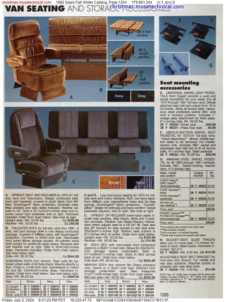 1992 Sears Fall Winter Catalog, Page 1324