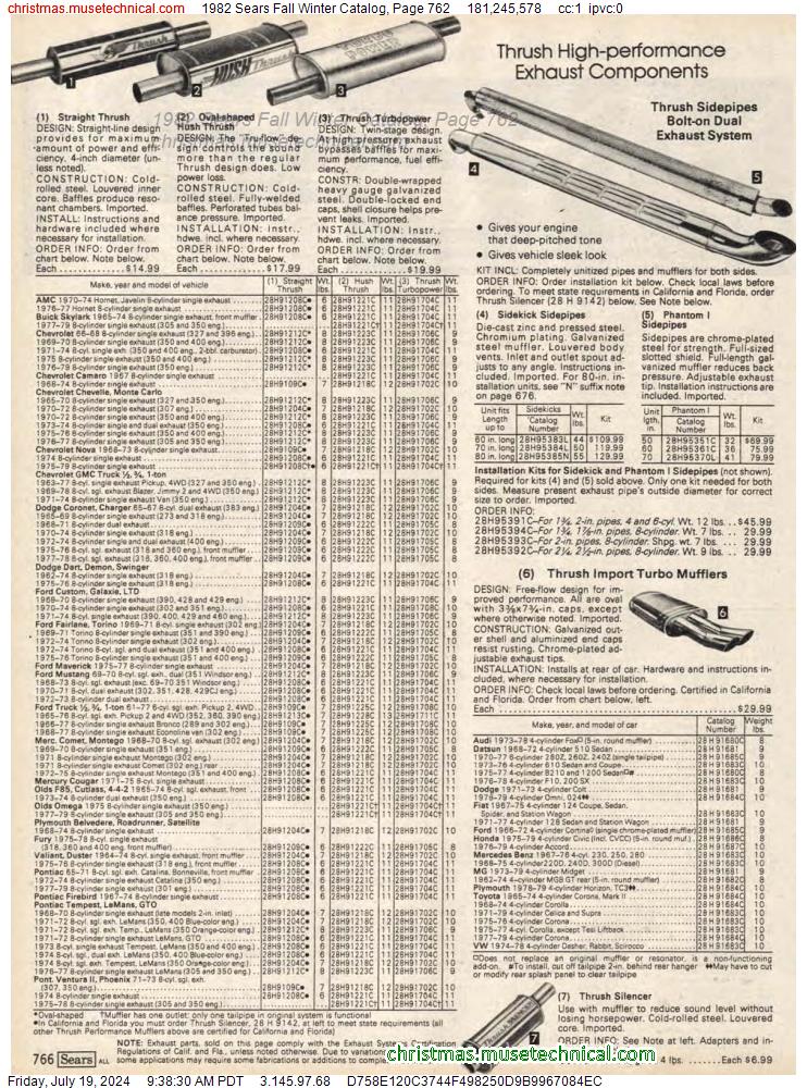 1982 Sears Fall Winter Catalog, Page 762