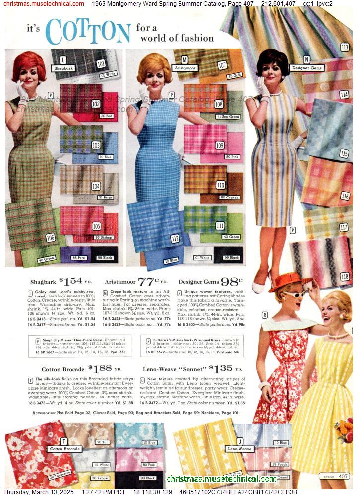 1963 Montgomery Ward Spring Summer Catalog, Page 407