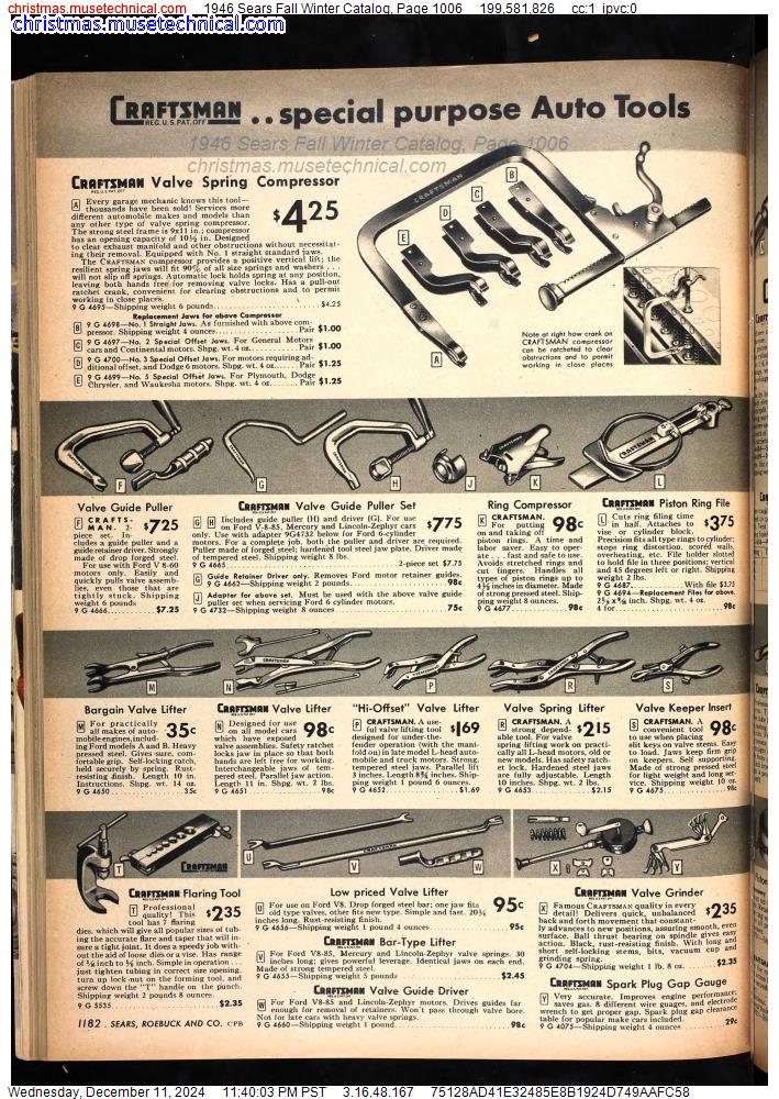 1946 Sears Fall Winter Catalog, Page 1006