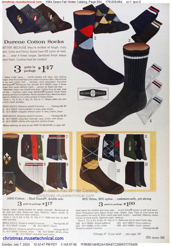 1964 Sears Fall Winter Catalog, Page 504