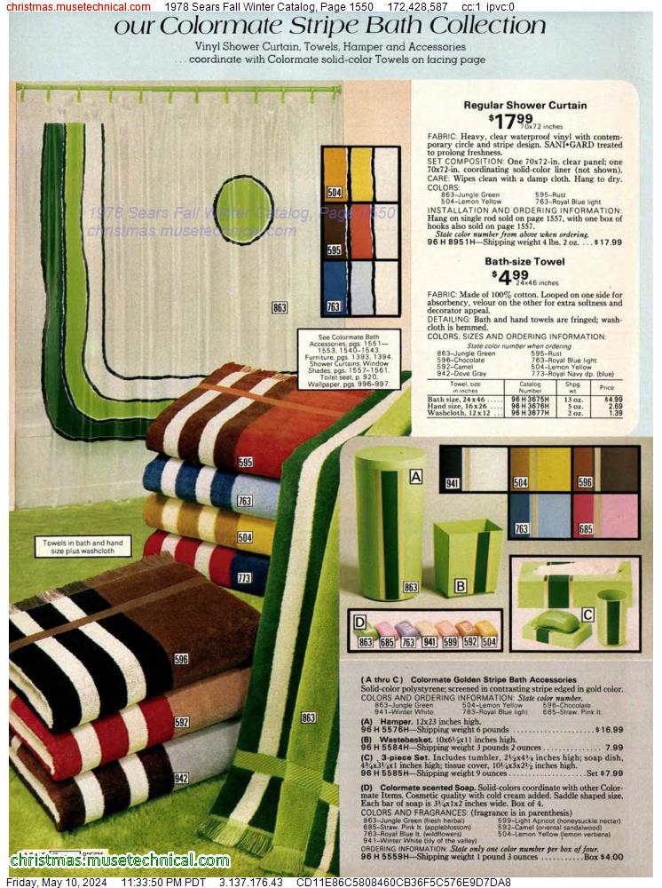 1978 Sears Fall Winter Catalog, Page 1550