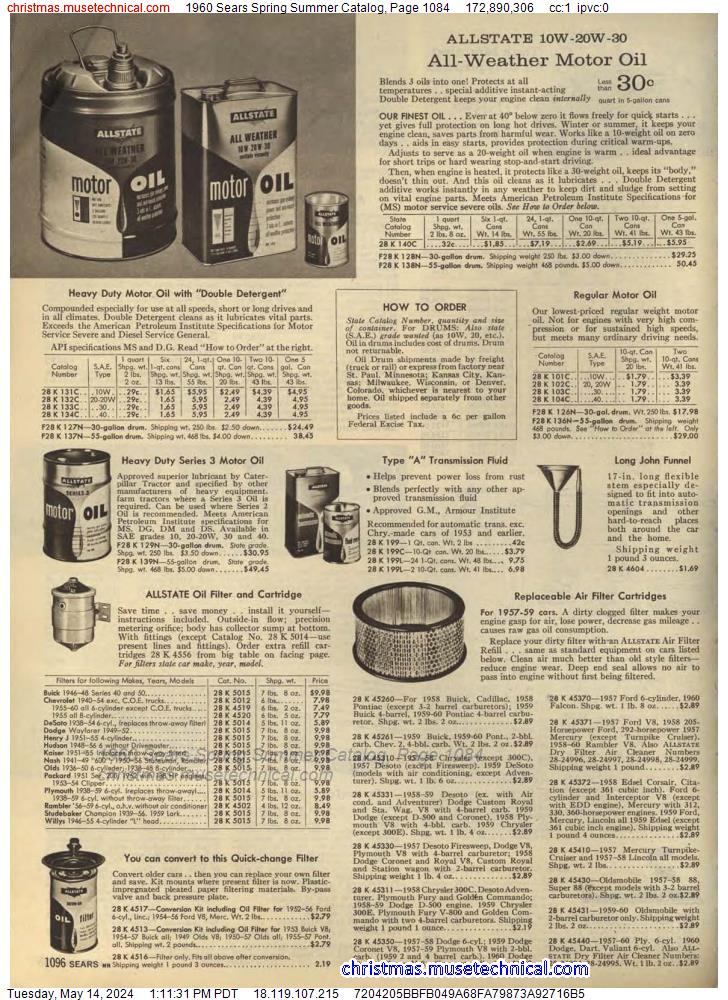 1960 Sears Spring Summer Catalog, Page 1084